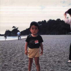 1988-09-10 高知の海岸にいるCOTA<br>高知県の桂浜にいるCOTA