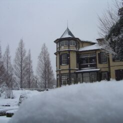 2006-01-21 13-48-03雪の日の外交官の家<br>関東南部大雪。21日の明け方から夕方にかけて積雪量が10cmを超える雪になった