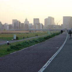 2006-04-03 17-39-06春の多摩川の土手<br>春の多摩川沿いの土手