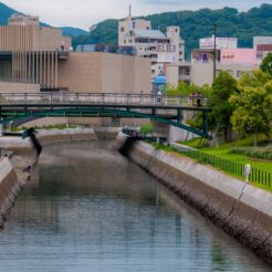 2008-09-14-16-40-09長崎 水辺の森公園の橋<br>博多から特急かもめで長崎市を市電で巡った