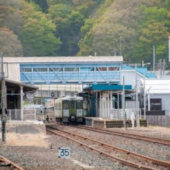 2011-05-07-13-30-38 山田線・三陸鉄道 宮古駅 この先は東日本大震災の影響で運休<br>東日本大震災で津波の影響を受けた場所を辿る