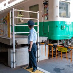 2014-07-20-14-06-29高松 琴電 片原町駅と構内踏切<br>サンライズ瀬戸で高松に向かい、うどんタクシー、金比羅山、高松港と志度、岡山を巡った