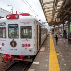 2017-06-11 14;19 和歌山駅 和歌山電鉄のいちご電車<br>京都洛東から京阪で難波、天王寺のマリオット都ホテルに泊まり梅田・天神橋筋、和歌山電鉄たま電車に乗る旅