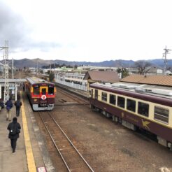 2018-02-12 10;38 桐生市 相生駅 わたらせ渓谷鉄道ホーム<br>わたらせ渓谷鉄道で足尾銅山へ向かう