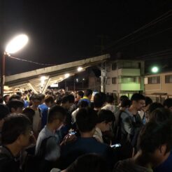 2018-06-09 20;29 豊橋市 南栄駅 イベント終わりで混雑している<br>愛知県豊橋・豊川稲荷と豊橋鉄道で渥美半島の田原市を巡る