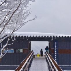 2019-02-10 15;08 白馬村 白馬マウンテンハーバー お店<br>岡谷からレンタカーで松本を経由して白馬村に向かい雪道をドライブして岡谷に戻る旅