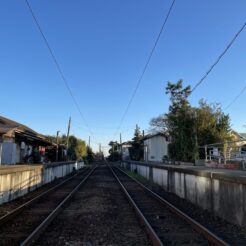 2021-01-02 15;41 銚子市 笠上黒生駅ホーム<br>銚子電鉄と銚子周辺の神社巡り・犬吠埼の旅