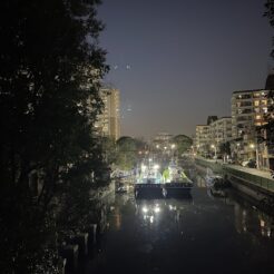 2021-01-04 17;23 実家周辺 六郷水門<br>実家周辺のランニング