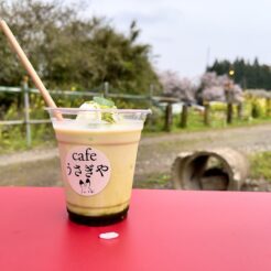 2021-03-30 16;31 飯給駅 駅前のカフェ<br>小湊鉄道で花見をする