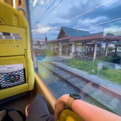 2022-07-17 18;28 秩父 ラビュー 走行中の大きな車窓<br>秩父、長瀞の川下りや宝登山を旅した