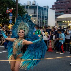 2024-07-14 18;34 花小金井 夏祭り サンバフェスティバル<br>花の家で整理と花小金井駅前のサンバフェスティバル2024