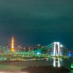 2012-01-08-20-40-40お台場 ホテルグランパシフィックからのレインボーブリッジや東京タワーの夜景