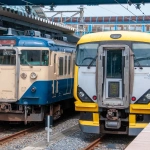 2009-09-13-11-56-28立山駅に停車中の特急と普通電車