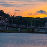 2016-10-30 16;51 三浦市 毘沙門 夕焼けと海と道路