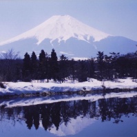 1998-03-09 山梨県南都留郡 忍野村 水面に映る富士山