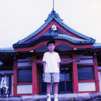 1996-08-02 箱根駒ヶ岳頂上の神社でCOTA