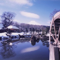 1998-03-09 山梨県南都留郡 忍野村 雪景色の忍野八海