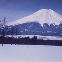 1998-03-09 山中湖村 花の都公園付近 富士山と雪景色